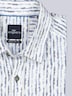 Herren Kurzarmhemd mit Streifen und Brusttasche , Saphirblau