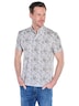 Herren Gemustertes Poloshirt mit Knopfleiste , Beige