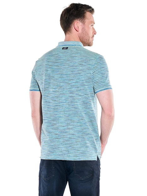Herren Polo-Shirt meliert , Hellgruen