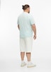 Baumwoll-T-Shirt mit Logo-Print und V-Neck