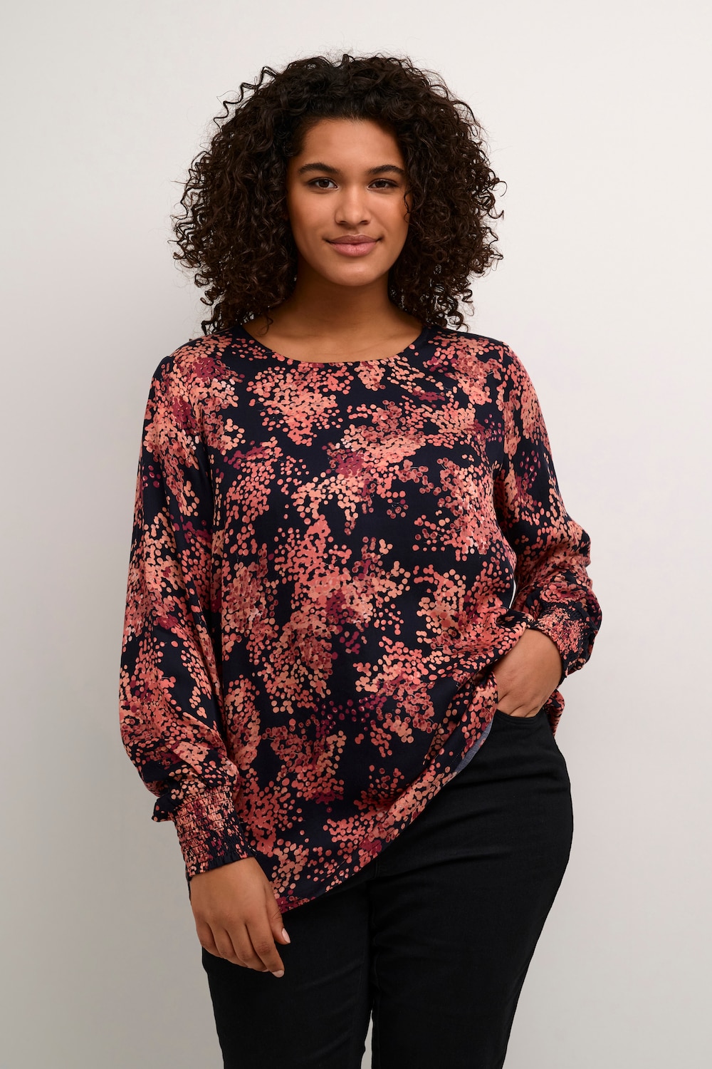 Langarm-Bluse Regular fit