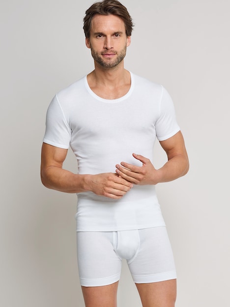 Schiesser Herren Unterhemd Basic Doppelripp Essentials