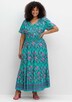 Maxikleid Kurzarm Ohne Kragen
