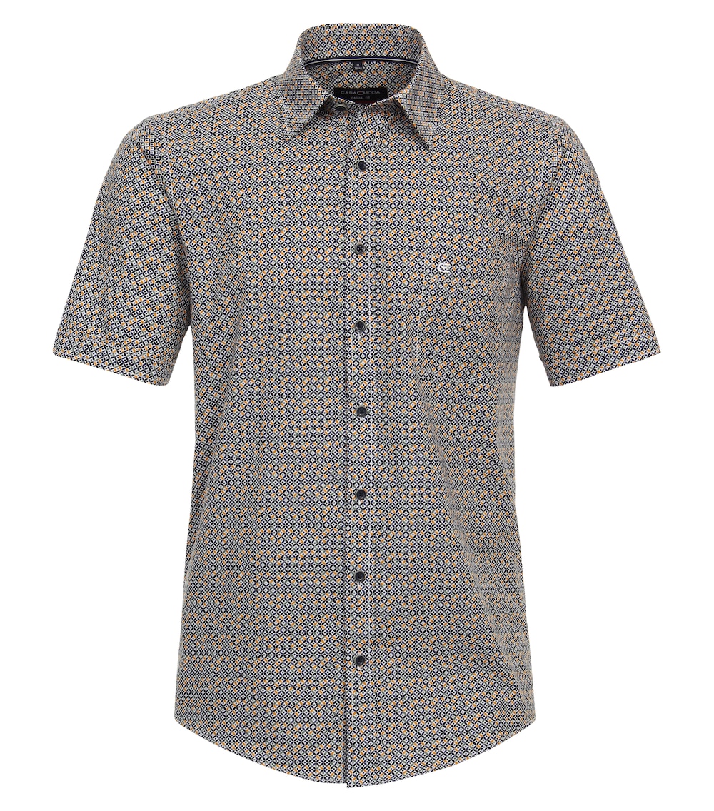 CASAMODA Freizeithemd Kurzarm Print Casual Fit