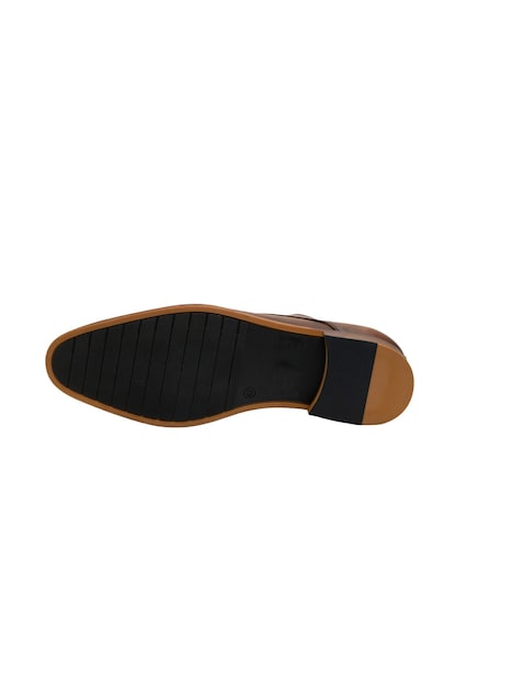 Herren Halbschuh aus Leder , Cognac
