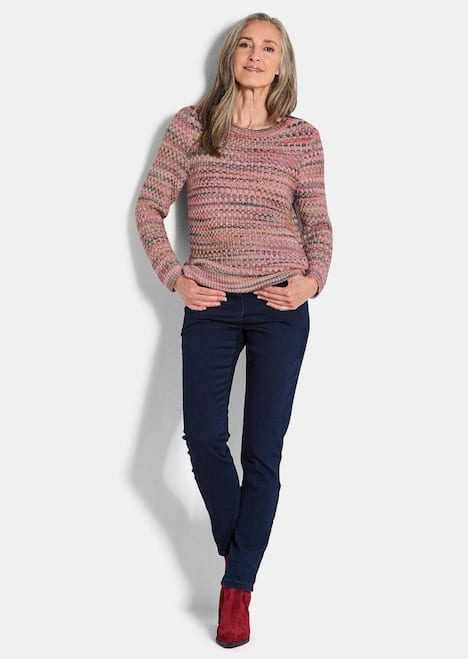 Baumwoll-Pullover in Multicolor