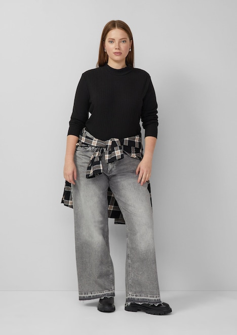 Geripptes Langarmshirt