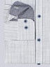 Herren Langarm-Hemd gemustert , Saphirblau