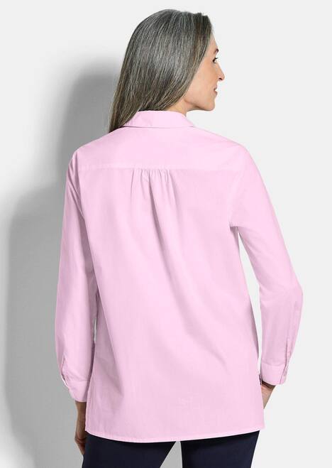 Baumwollbluse mit Hemdkragen