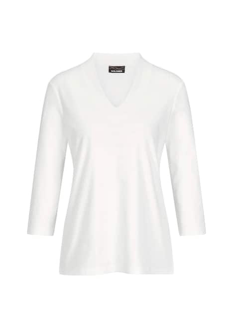 Elegantes Basic-Shirt mit V-Ausschnitt