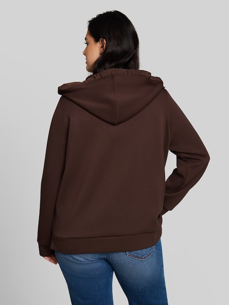 Hoodie Sweatjacke aus Scuba