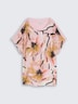T-Shirt im Material-Mix