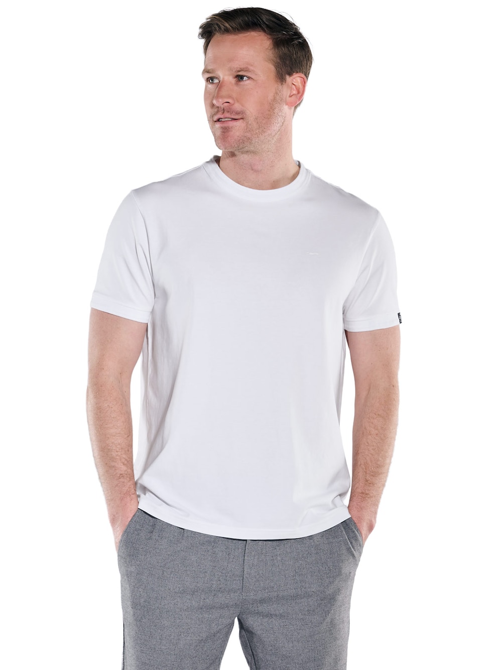 engbers Herren Rundhals T-Shirt , Reinweiss