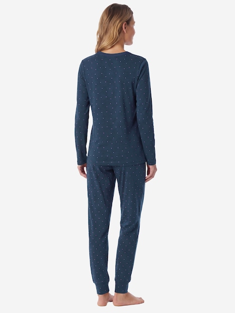 Schiesser Damen Schlafanzug Casual Essentials ultraviolett