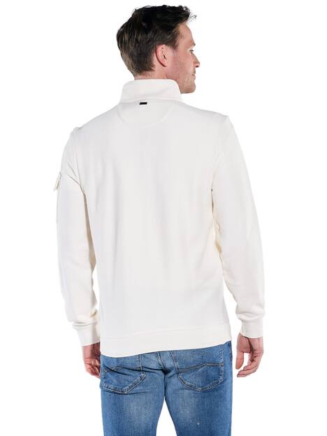 engbers Herren Sweatshirt Stehbund , Naturweiss