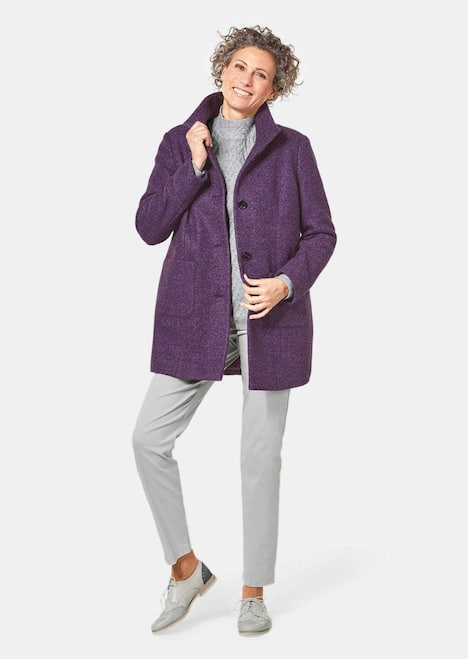 Heerlijk zachte wollen mantel in moderne look