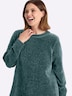 Pullover Pullover aus weicher Chenille-Qualität Langarm ohne Kragen