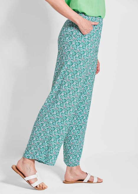 GOLDNER Gedessineerde broek VERA Gedessineerde broek VERA met wijde pijpen