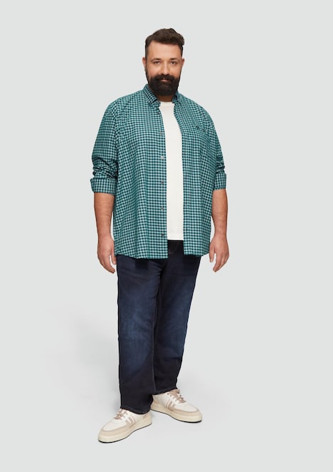 Regular Fit: Kariertes Hemd mit Button-Down-Kragen