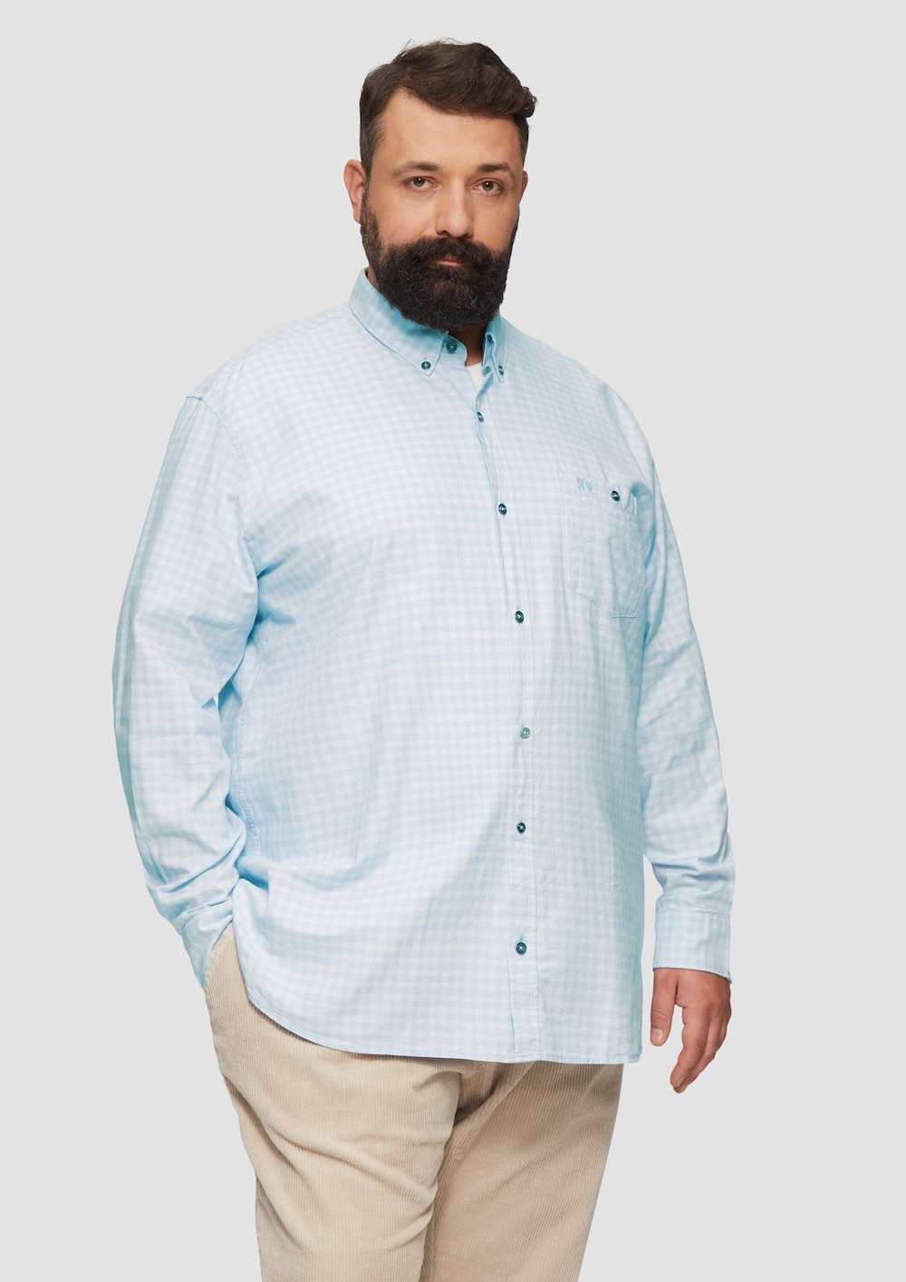 Regular Fit: Kariertes Hemd mit Button-Down-Kragen