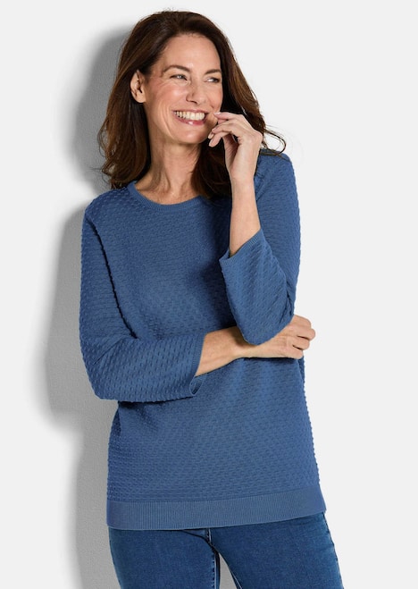 Strickpullover mit Pünktchenmuster