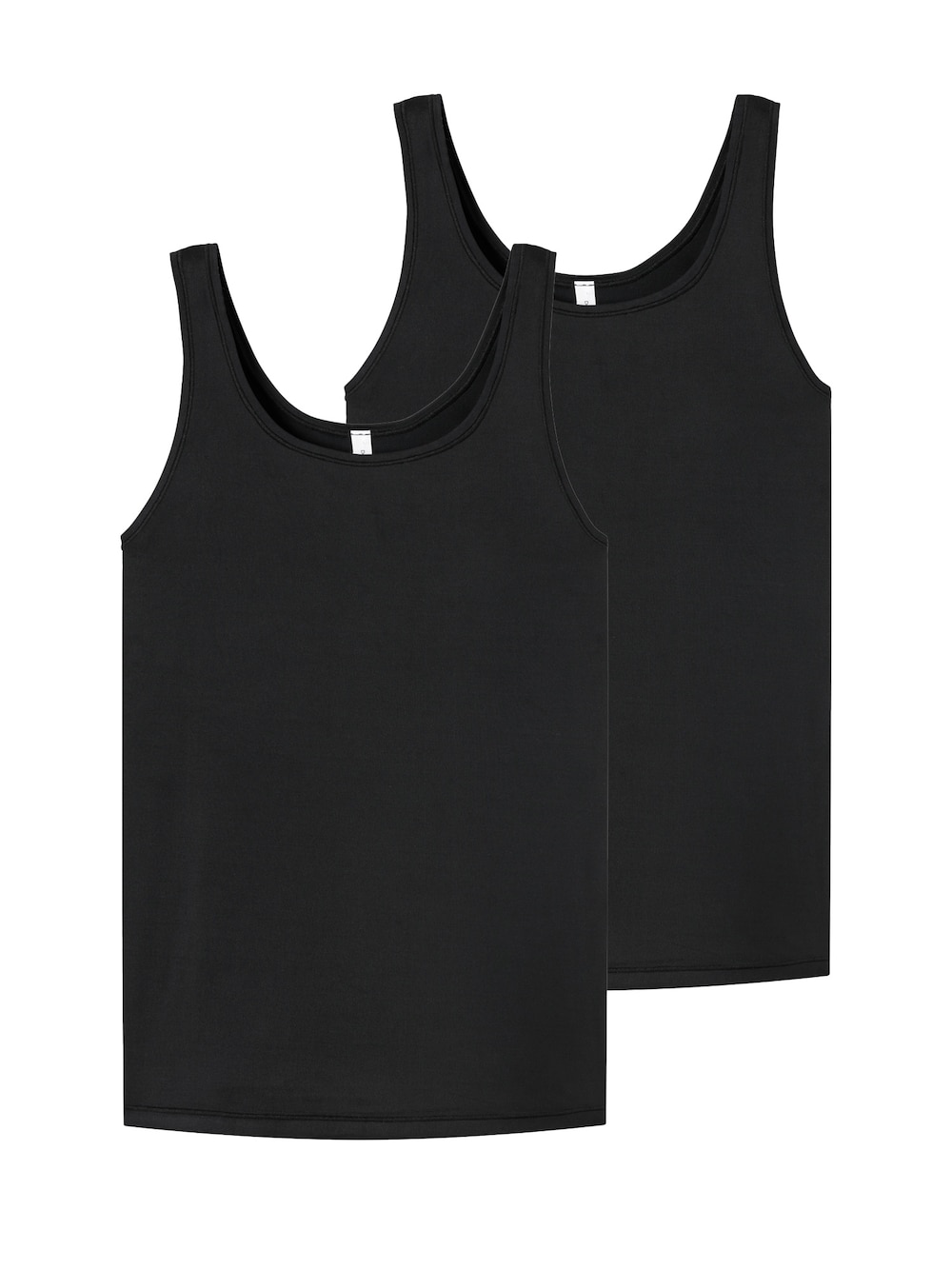 Schiesser Damen Unterhemd 2-Pack Trägertop - Unique Micro - schwarz