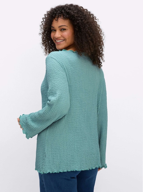 Langarm-Shirt Langarmshirt aus stretchiger Smok-Qualität Langarm