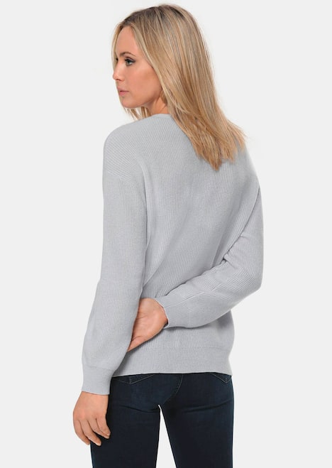 Kaschmirpullover mit V-Ausschnitt