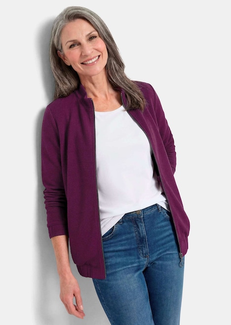 Jerseyjacke mit Ottomanstruktur