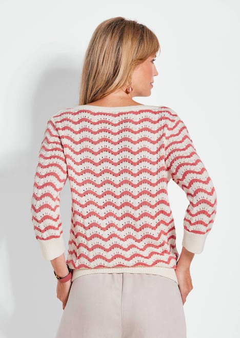 GOLDNER Tricot pullover Tricot pullover met 3/4-mouwen