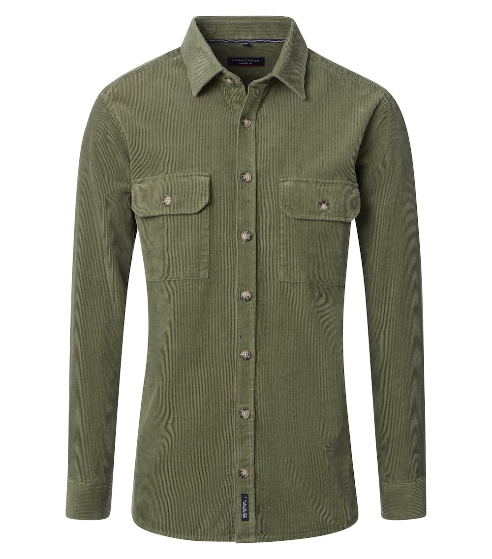 Hemdjacke uni Casual Fit