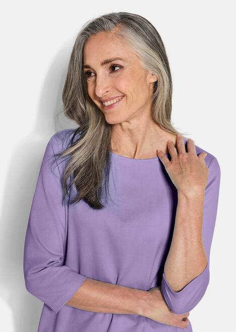 Basic Shirt mit U-Boot-Ausschnitt