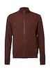 Strukturierte Sweatshirtjacke mit Stehkragen