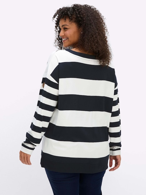 Sweatshirt Sweatshirt im Streifen-Mix Langarm keine Angabe