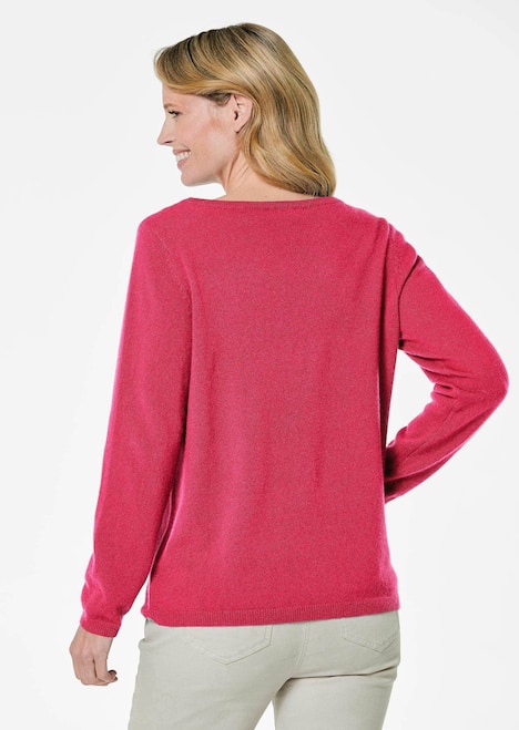 Kaschmirpullover mit U-Boot Ausschnitt