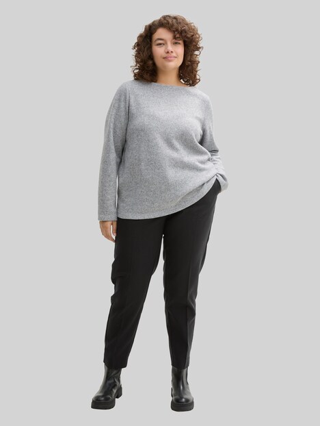 Soft-Touch Sweatshirt mit Knopfdetails