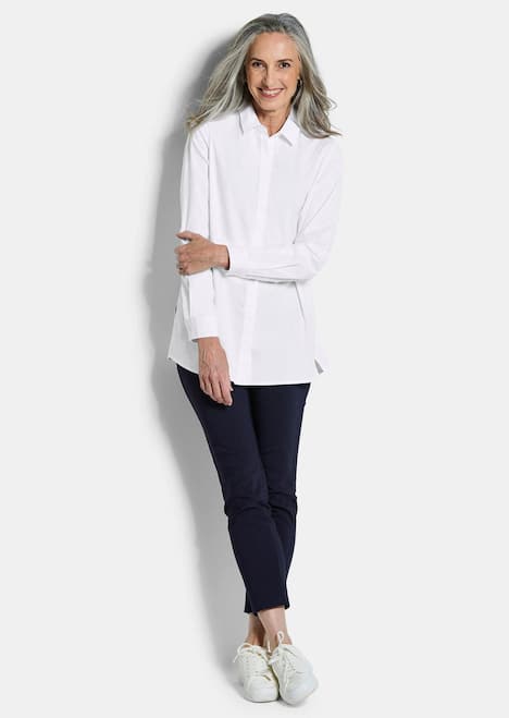 Baumwollbluse mit Hemdkragen