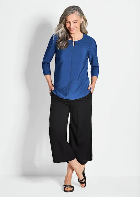 GOLDNER Blouse met ronde hals Blouse met ronde hals in viscosemix met structuur