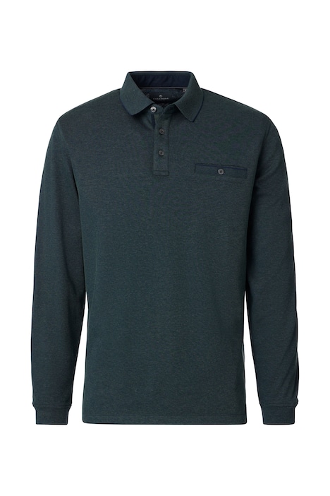 Polo-Shirt Langarm uni