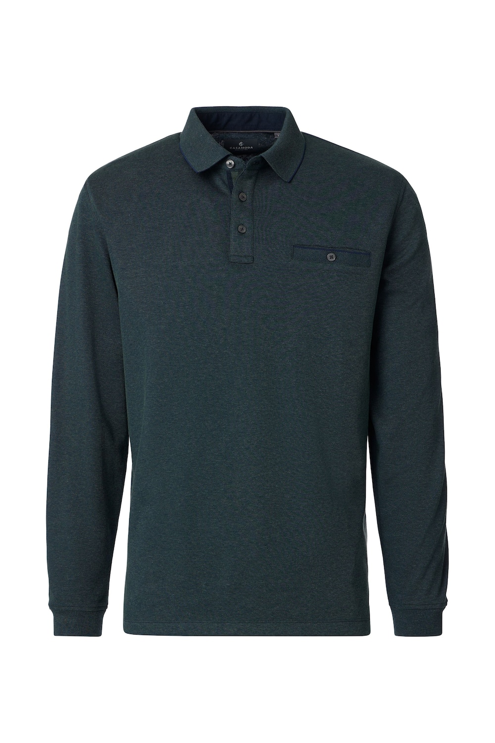 Polo-Shirt Langarm uni