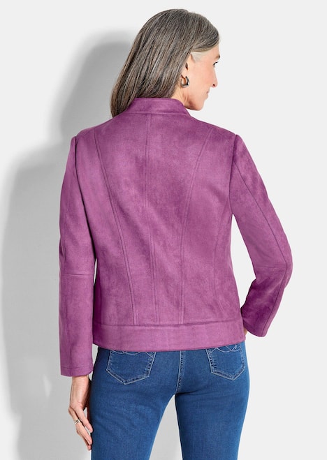 Elegante Veloursjacke mit Stehkragen