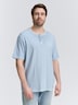 Henley T-Shirt mit Print