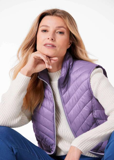 GOLDNER Gewatteerde bodywarmer Figuurvriendelijk vest met lichte wattering