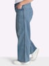 Jeans Jeans mit geflochtenen Streifen am weiten Bein normal Formbund