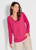 GOLDNER Blouseshirt Blouseshirt met chiffon inzet