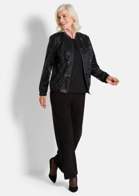 GOLDNER Blouson Elegante blouson met kralen en pailletten