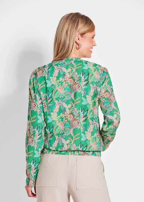 Floraler Blouson mit Reißverschluss