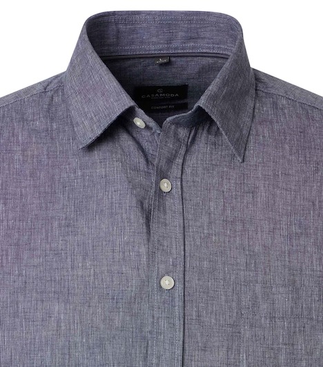 Leinenhemd uni Casual Fit