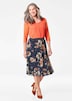 GOLDNER Rok van mesh Mesh rok met bloemenprint