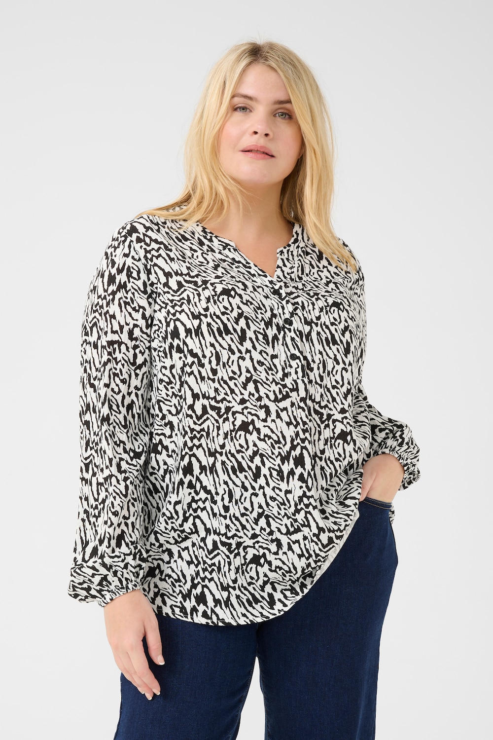 Langarm-Bluse Regular fit